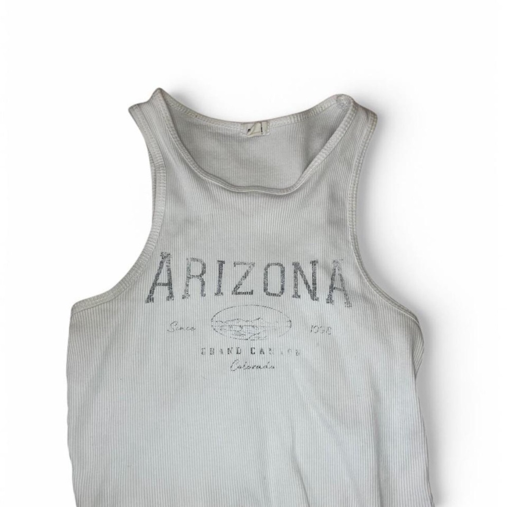 Garage Classic White Ribbed Tank